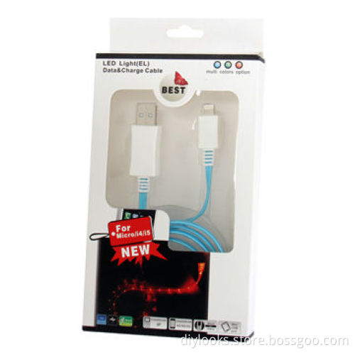 1m Blue Visible Light USB Sync Data Charging Cable for iPhone 5/iPad mini/iPod Touch 5/iPad 4
